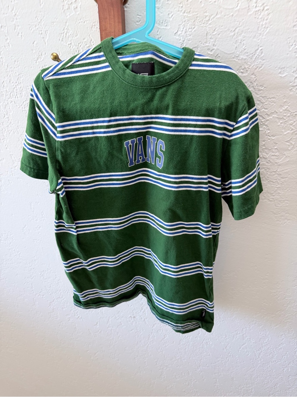 Vans Green Striped Logo Short-Sleeve Tee